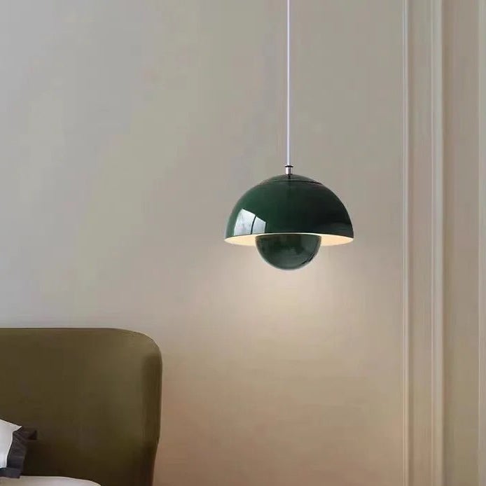 Lustre, suspension moderne, plafonnier suspendu avec ampoule, luminaires de décoration intérieure, lumière blanche, 23 cm (vert) - 3