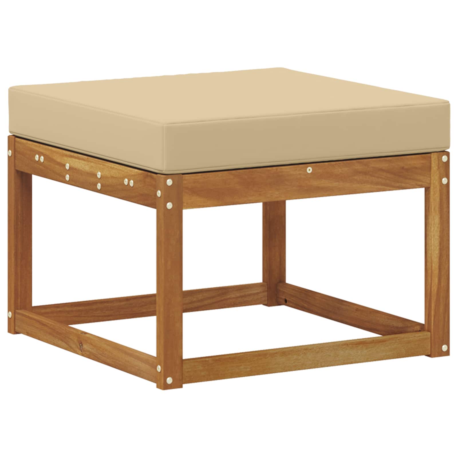 Ensemble de canapés d'extérieur, 9 pièces, en polyester, naturel et beige, pour la terrasse - 3