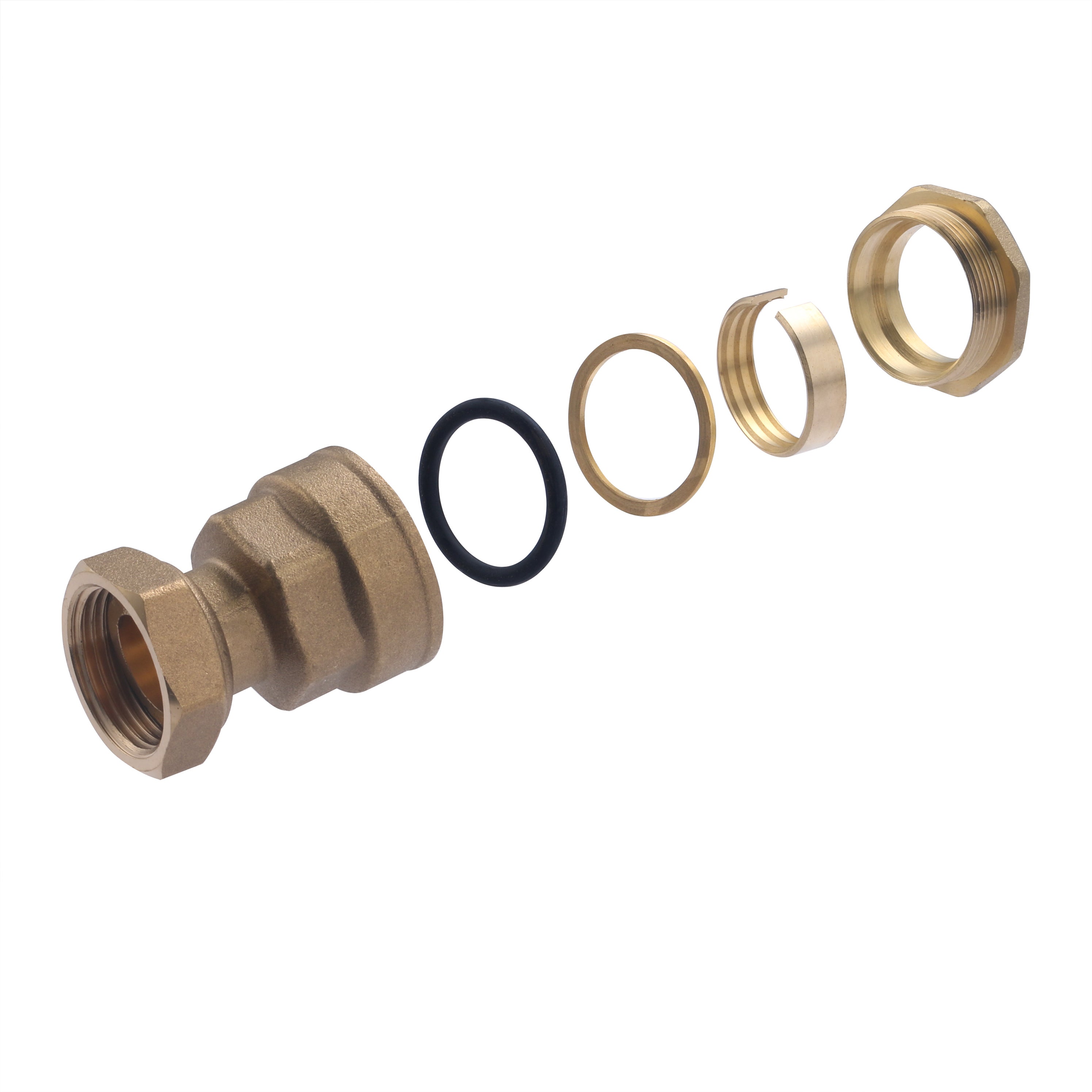 Raccord PE Laiton Femelle Ø32 - Femelle Ecrou Tournant 26x34 (1') NOYON & THIEBAULT - 6