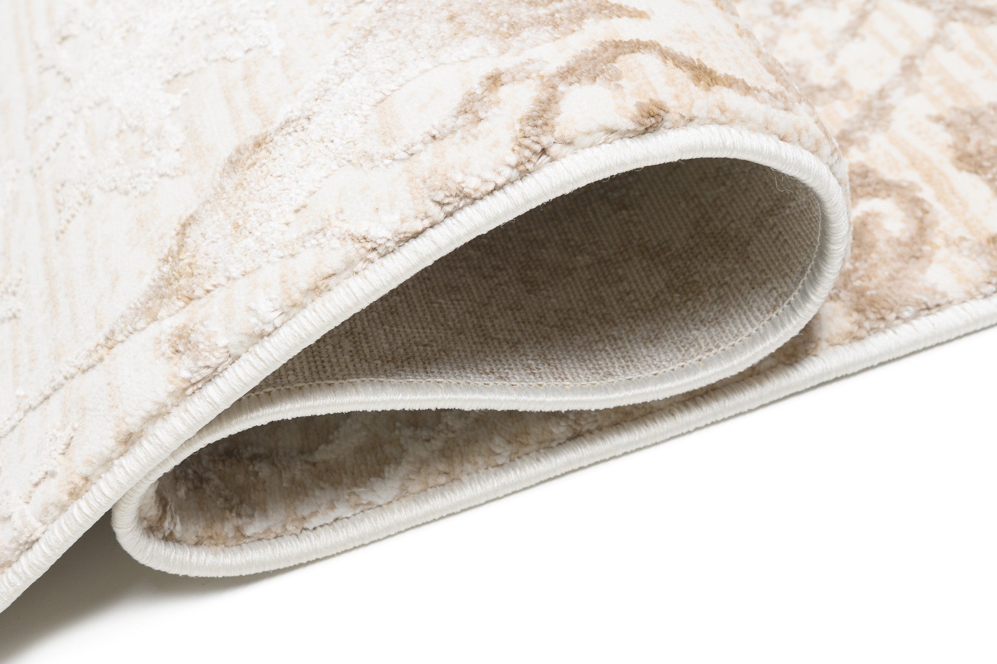 TAPISO Hera Tapis Salon Chambre Brillant Crème Beige Vintage Ornamental Floral Moucheté Effet 3D OEKO-TEX 80 x 150 cm - 3