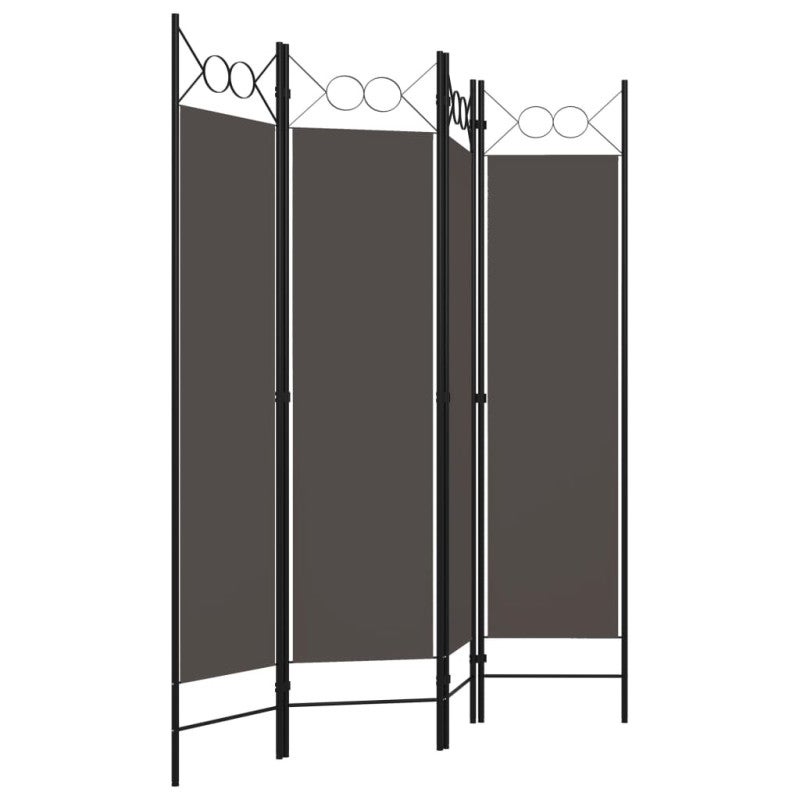 Cloison de séparation 4 panneaux Anthracite 160 x 180 cm - 3