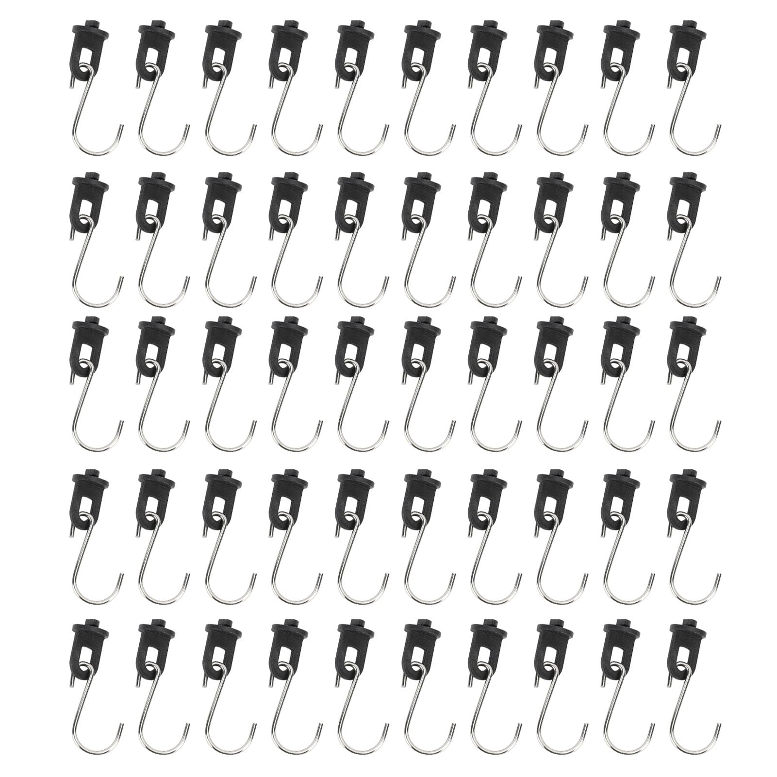 100 Clip Serra + 12 Ganci S - Plastica Resistente, Per Teli Ombreggianti, Vasi E Piante