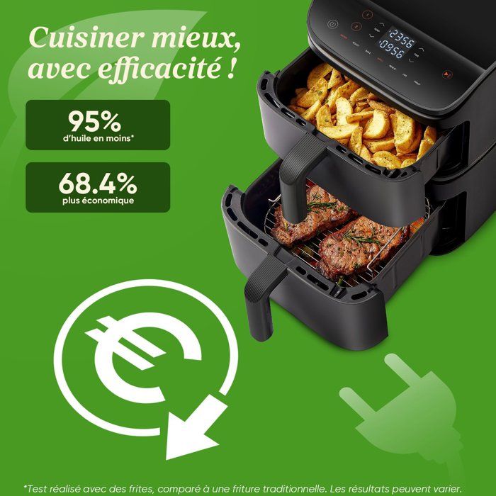 Friteuse sans huile COSORI - Air Fryer Turbo Tower - Capacité 10,8L - 7 programmes - 2630W - Noir - 9