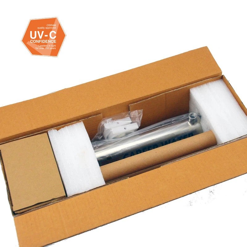 Stérilisateur UV Eau ROTEK 12W - Acier Inoxydable 304 - 226L/h - Pour Osmose, Aquariums et Eau Pluie - 8