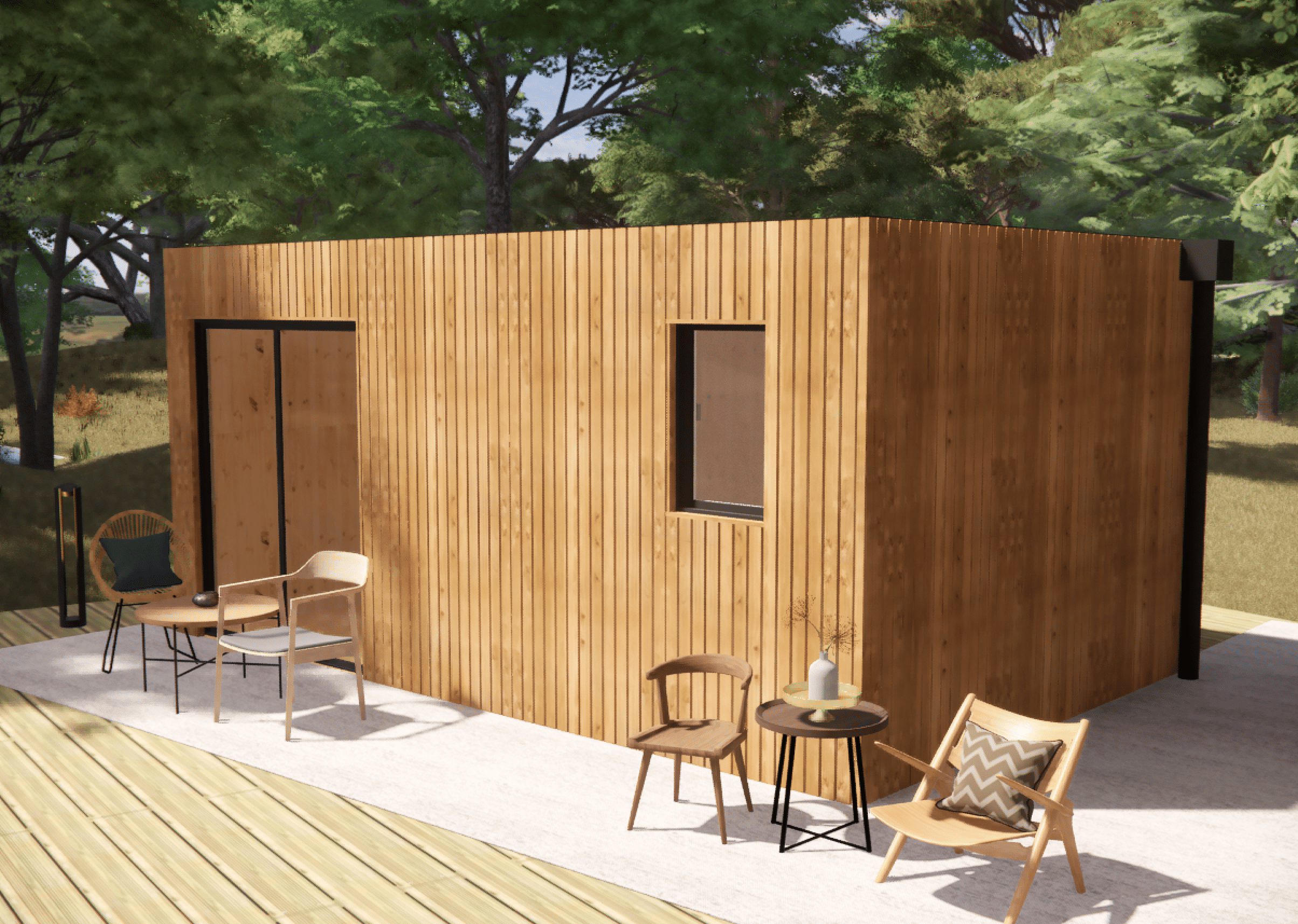 Bureau de jardin ossature bois en bois 5,5 x 3,5 x 2,7 m - 6