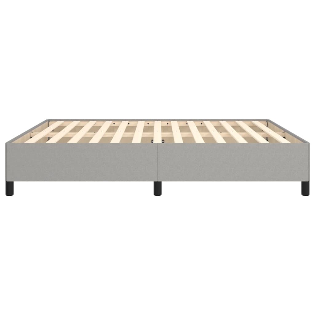 Cadre de lit sans matelas gris clair 160 x 200 cm en tissu - 6