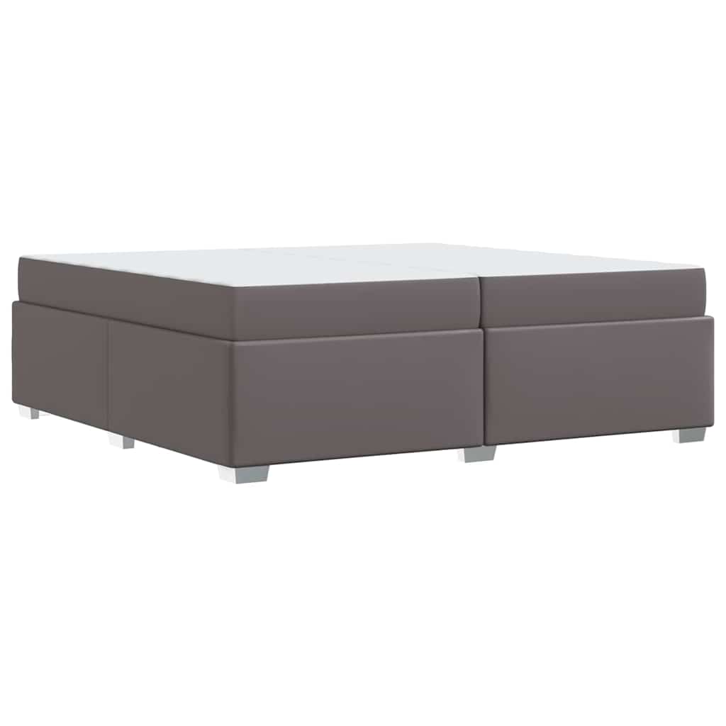 Cadre de lit gris en PVC pour la chambre, 200 × 200 cm - 7