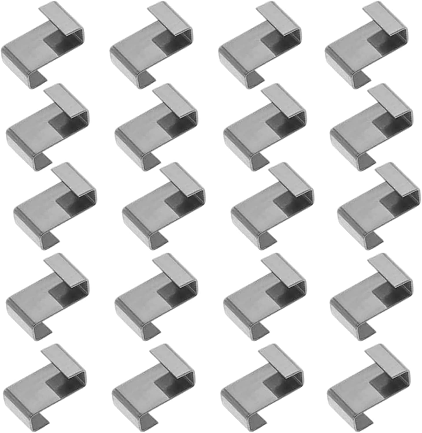 Opakowanie 50 klipsów w kształcie litery Z do okien szklarniowych, klipsy ze stali nierdzewnej do szklarni, klipsy mocujące do okien szklarniowych