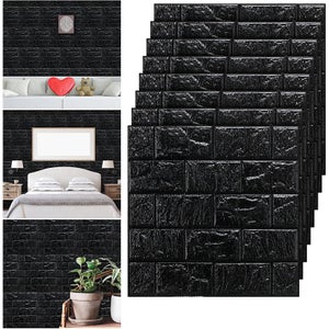 Credence Cuisine Aluminium Noir Adzif - Plaque Protection Murale Autocollante 3mm - Rénovation Facile