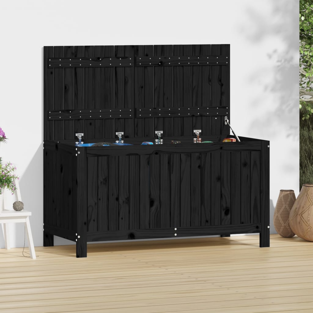 Coffre De Rangement Jardin En Bois Imprégné De Pin, 80x44.5x57.5 Cm, Couleur Beige, Résistant Aux Intempéries - 7