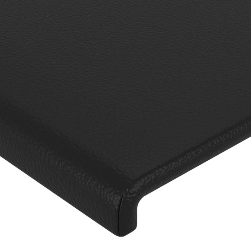 vidaXL Cabeceira de cama couro artificial 90x5x78/88 cm preto - 4
