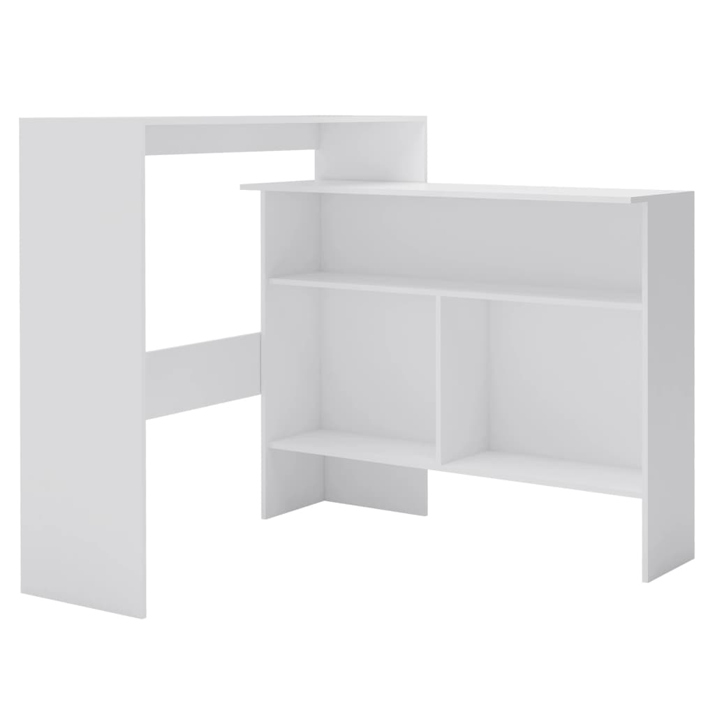 Mesa de bar | Mesa de bistrô com 2 tampos branco 130x40x120 cm CFW750158 - 2
