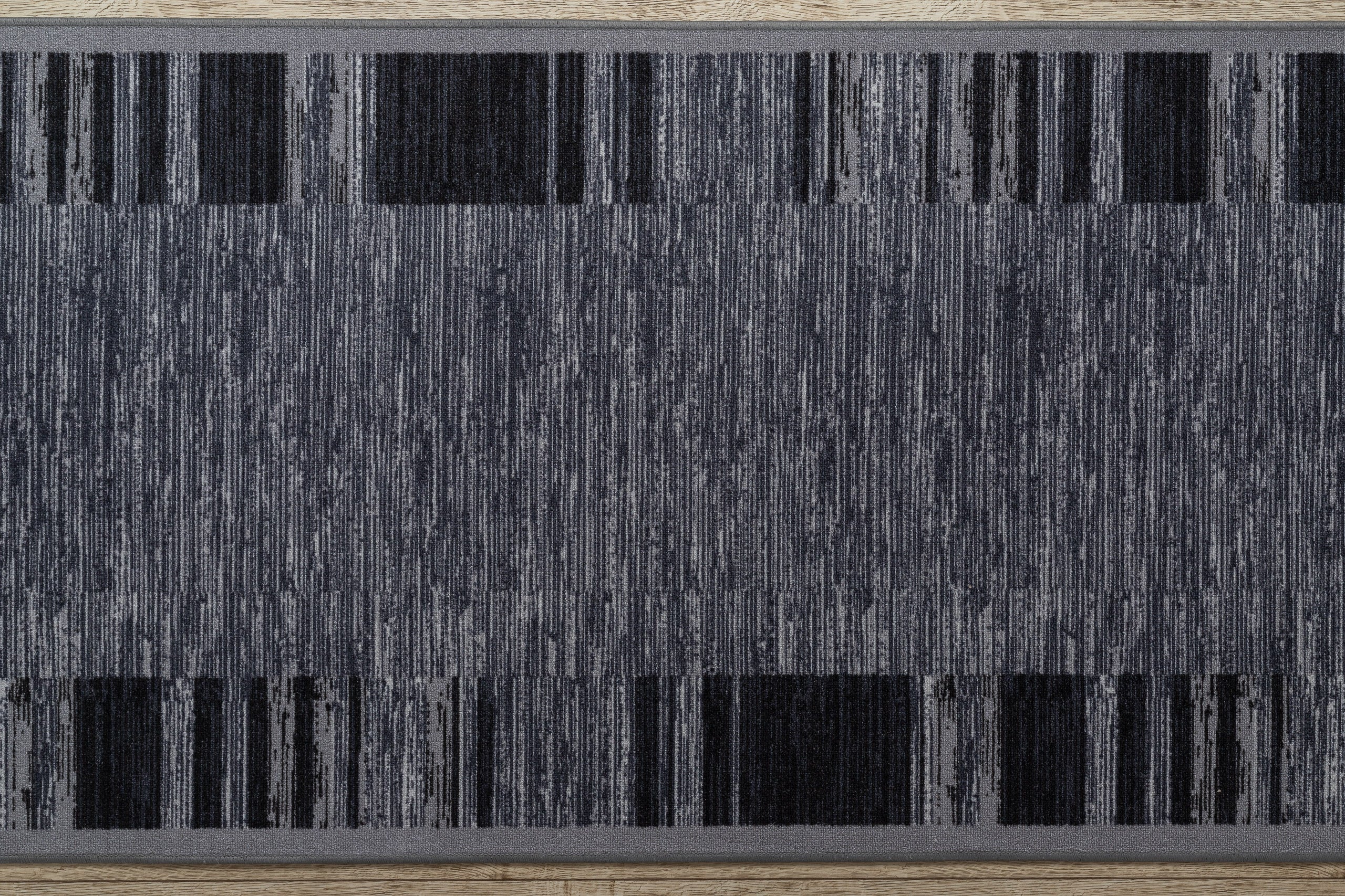 Alfombra de pasillo con refuerzo de goma ADAGIO gris 133x320 cm - 5