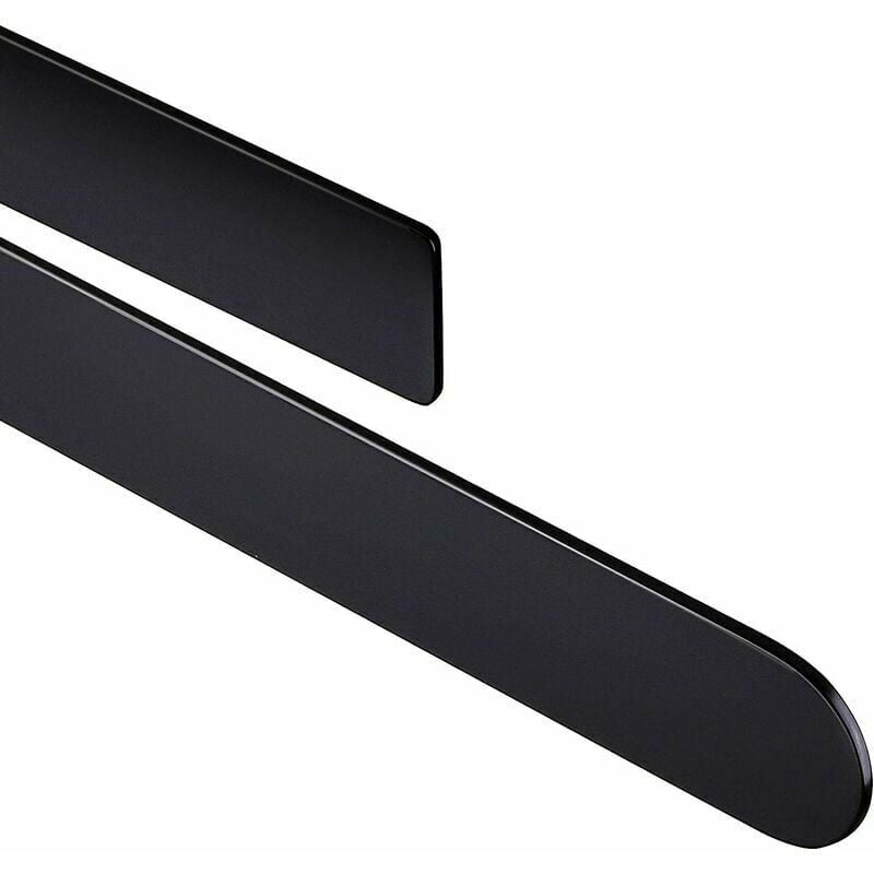 Toallero de baño negro, toallero de acero inoxidable, toallero adhesivo, 37cm - 4