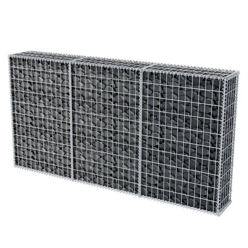 Cesta de muro de gaviones acero galvanizado 200x30x100 cm vidaXL - 4