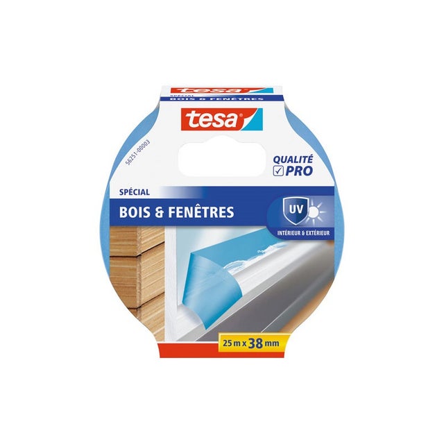 MASQUER BOIS FENETRES 25MX38MM TESA - 56251-00003-00