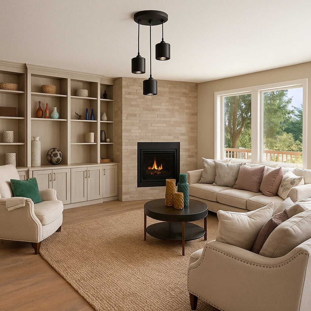 Lampa wisząca sufitowa Elza E27 3-punktowa 110 cm IP20 okrągła czarna MasterLED - 8