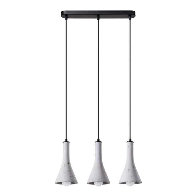 Lampa wisząca Rea szara 3xE14x10W wym: 110 x 40 x 5,5 cm beton architektoniczny Sollux Lighting
