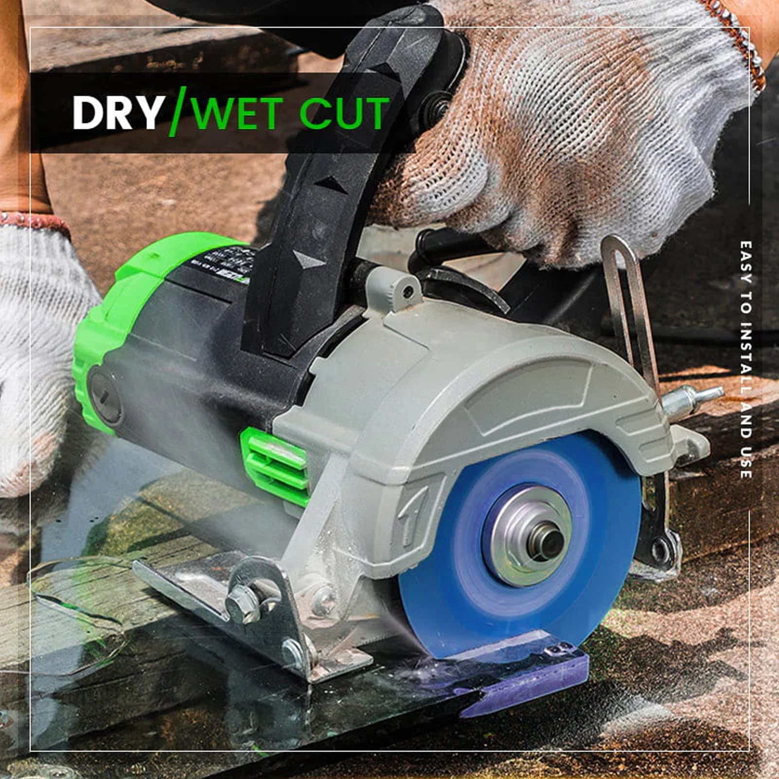 Lot de 2 disques de coupe en verre résistants à la chaleur, lames de scie diamantées incisives pour carrelage, céramique, jadestone (b - 3