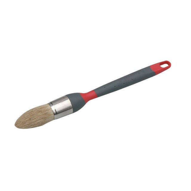 Pinceau (brosse) à réchampir bi-matière 'spécial glycéro' Ø 18mm