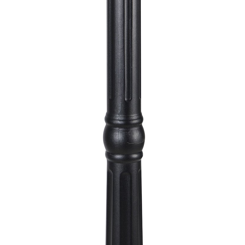 Qazqa classic-antique lanterne extérieure pour jardin - Havana - noir, max. 60w, e27, 220cm, IP44, à 3 lumières - 8