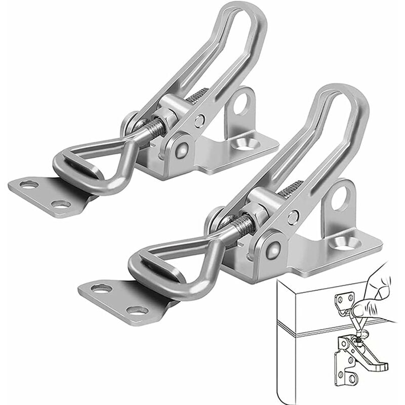 Charnières Fermetures Réglabes Acier Snap Caisse Lock Fermeture De Boîtier Levier Fermoir Caisses Pliable, Variant:55mm - 1 Stück