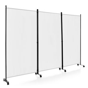 Divisorio Per Ambienti, Pannello Divisorio Portatile Con Ruote, Supporto Divisorio Per Tende, Divisorio Indipendente, Schermo Per Privacy Per Ufficio, Camera Da Letto, Sala Da Pranzo, Marrone | IT - 7