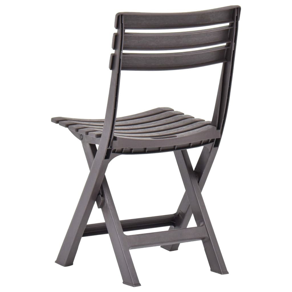 Chaises de jardin pliables 2 pcs Plastique Mocha - 5