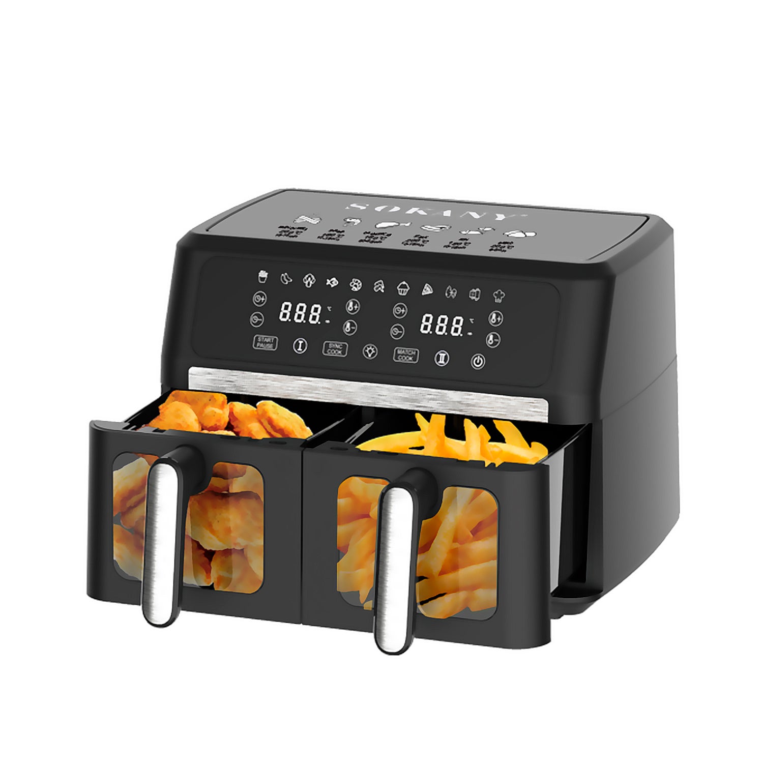 Dam Negro Freidora De Aire 11L Panel Digital 3000W - Imagen 2
