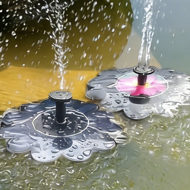 Solar Powered Fountain, Water Pump, Bird Bath Floating Garden Pond Pool Fish Tanks For Garden Sprinklers,Fontaine solaire en forme de-fleur,φ16cm. - 7