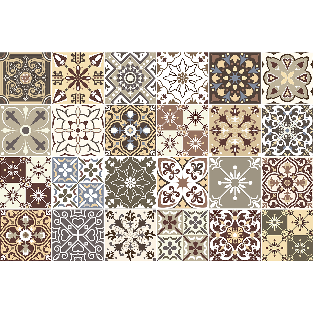 24 adesivi piastrelle azulejos javierna - Sticker adesivo - adesivi murali - 24stickers15x15cm - 2