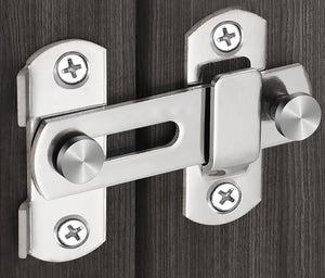 Loquet de porte coulissant en acier inoxydable, 2 pièces, verrou de sécurité pour hangar, cadenas, fermoir à loquet pour porte | Leroy Merlin
