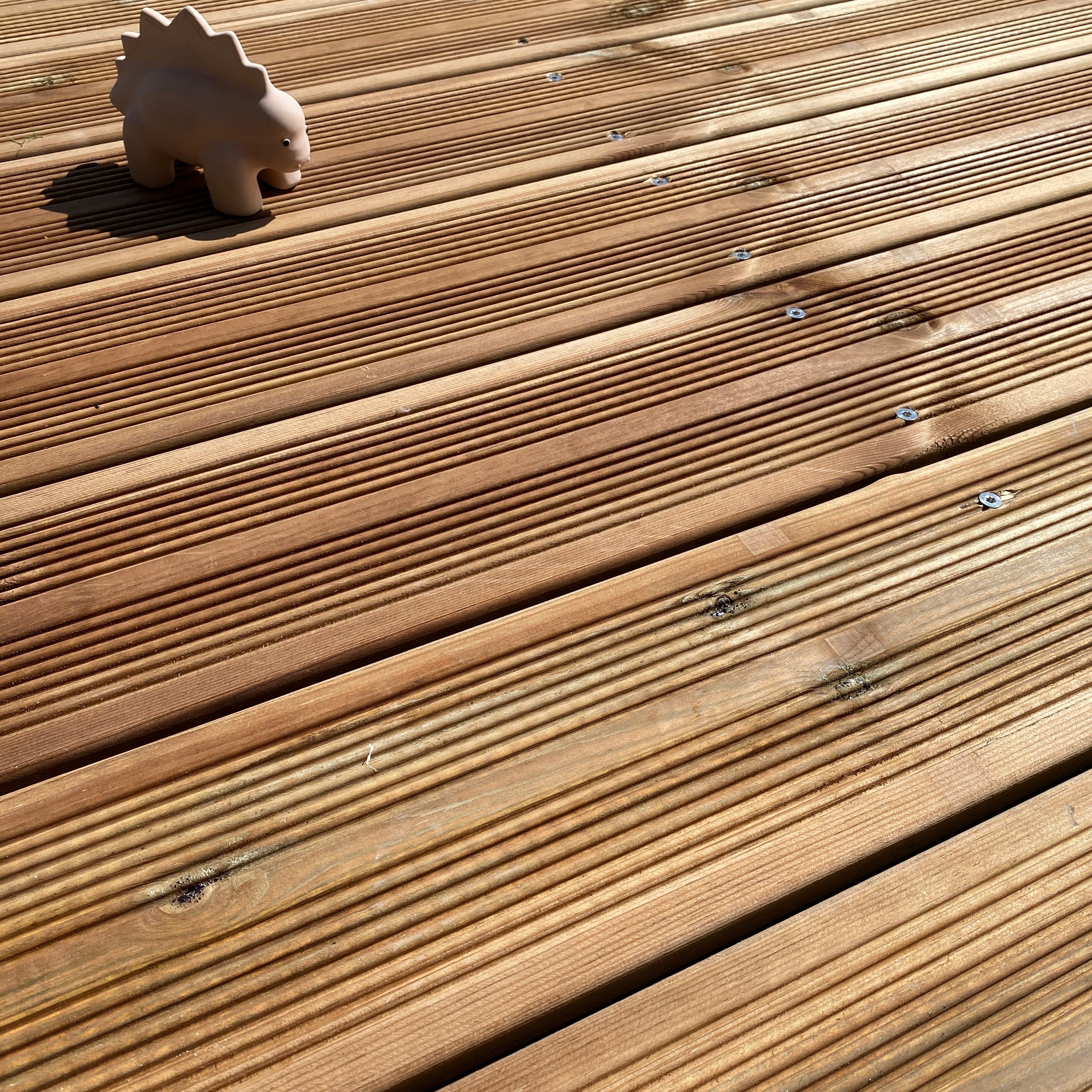 Kit terrasse Pin autoclave Marron pour 10 m² • Lames 3,3 m, lambourdes 3 m et visserie Inox - 5