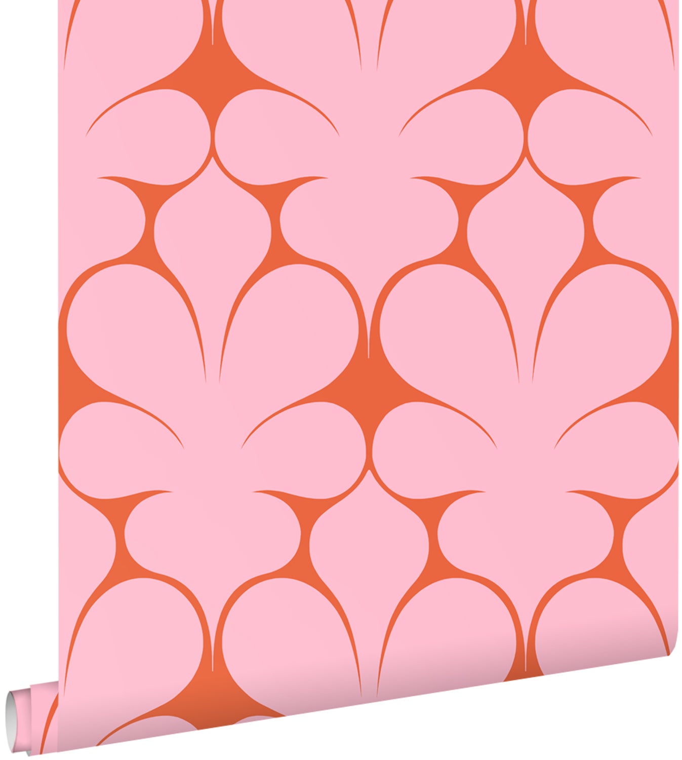 Tapeta ozdoby retro różowymIczerwonym - 50 x 900 cm - ESTAHOME