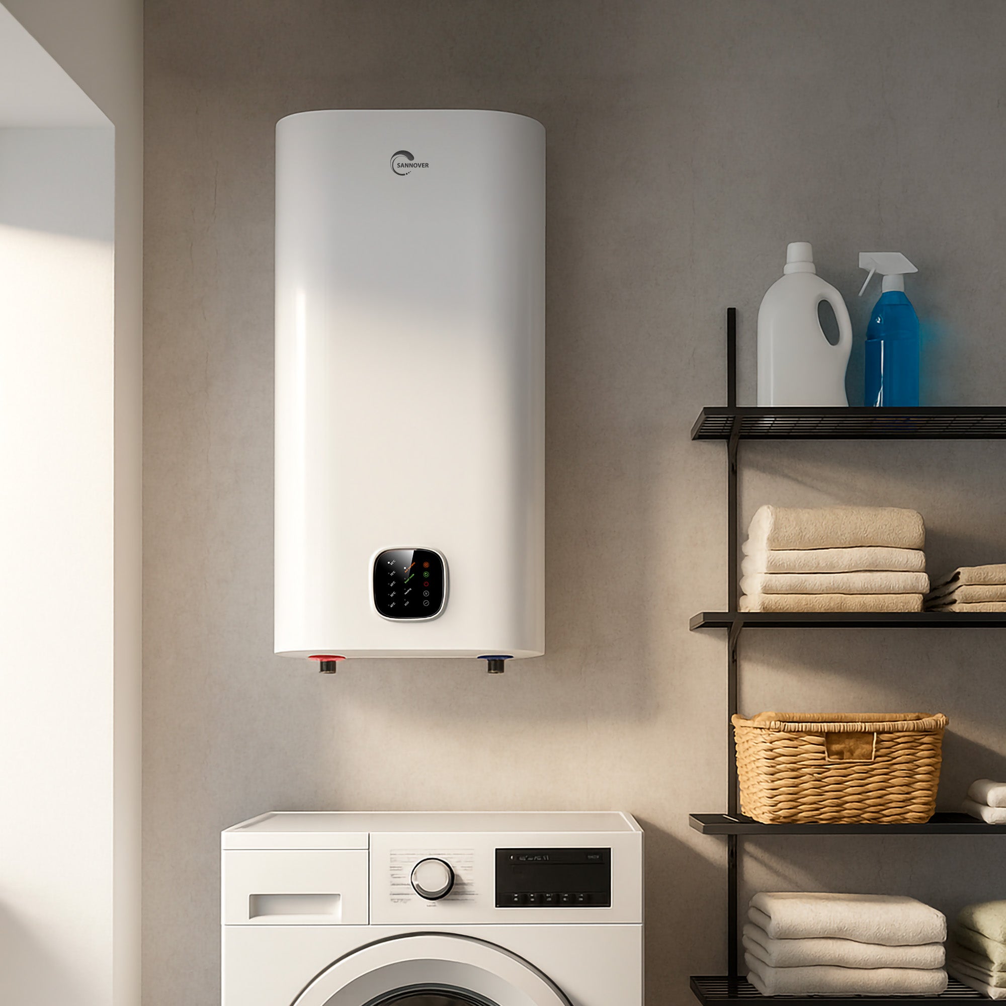 Termoacumulador plano de parede multiposições Kimoro Sannover 50 L - 3