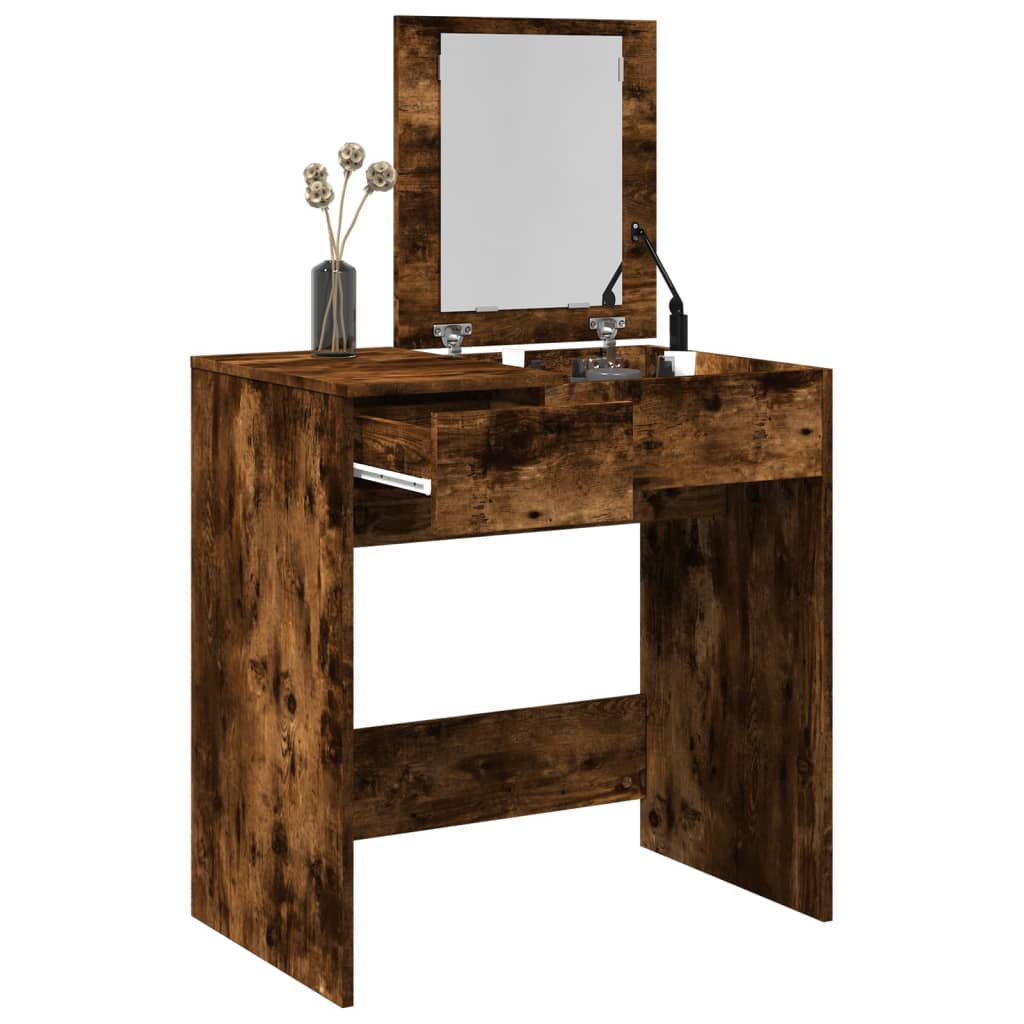 VidaXL Toeletta Specchio Bianco Lucido 90x50x132,5cm Legno Multistrato