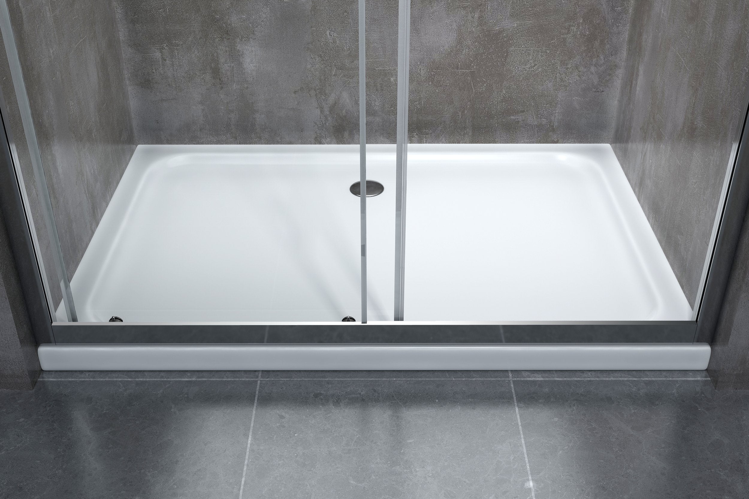 Porta doccia vetro 6 mm per installazione in nicchia Altezza 190 cm installazione reversibile cm 95-100 - 3