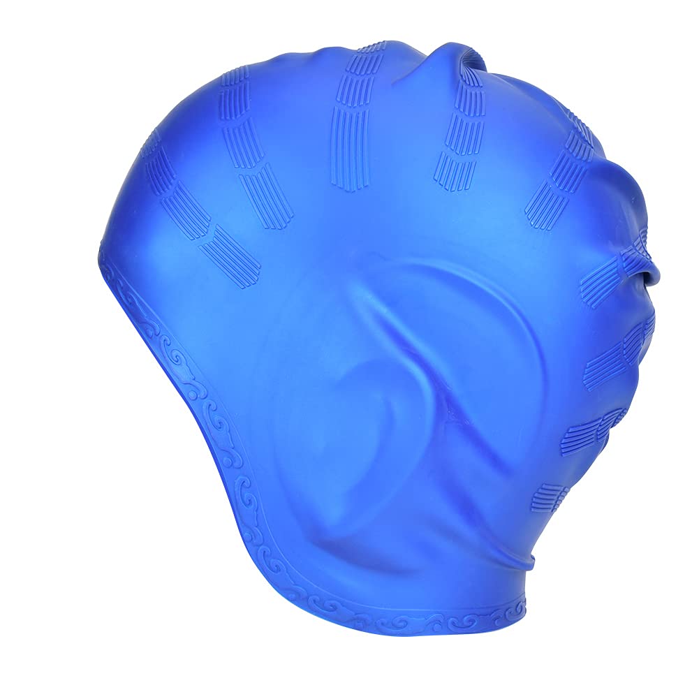 Lot 2 Bonnets De Bain Silicone – Noir + Beige, Extrême Élasticité, Poche Oreilles, Hypoallergénique