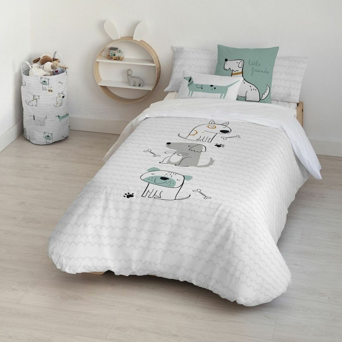 Juego de funda nórdica kids&cotton huali big azul 155 x 220 cm