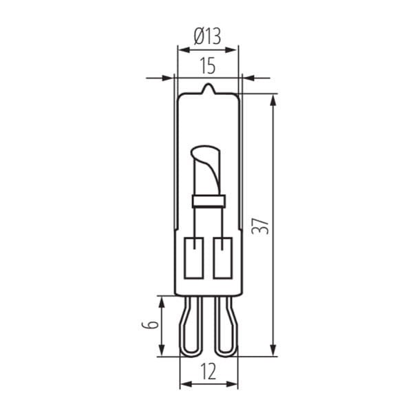 Żarówka halogen G9 33W kapsułka przezroczysta Ciepła biel 2700K 460lm Kanlux - 3