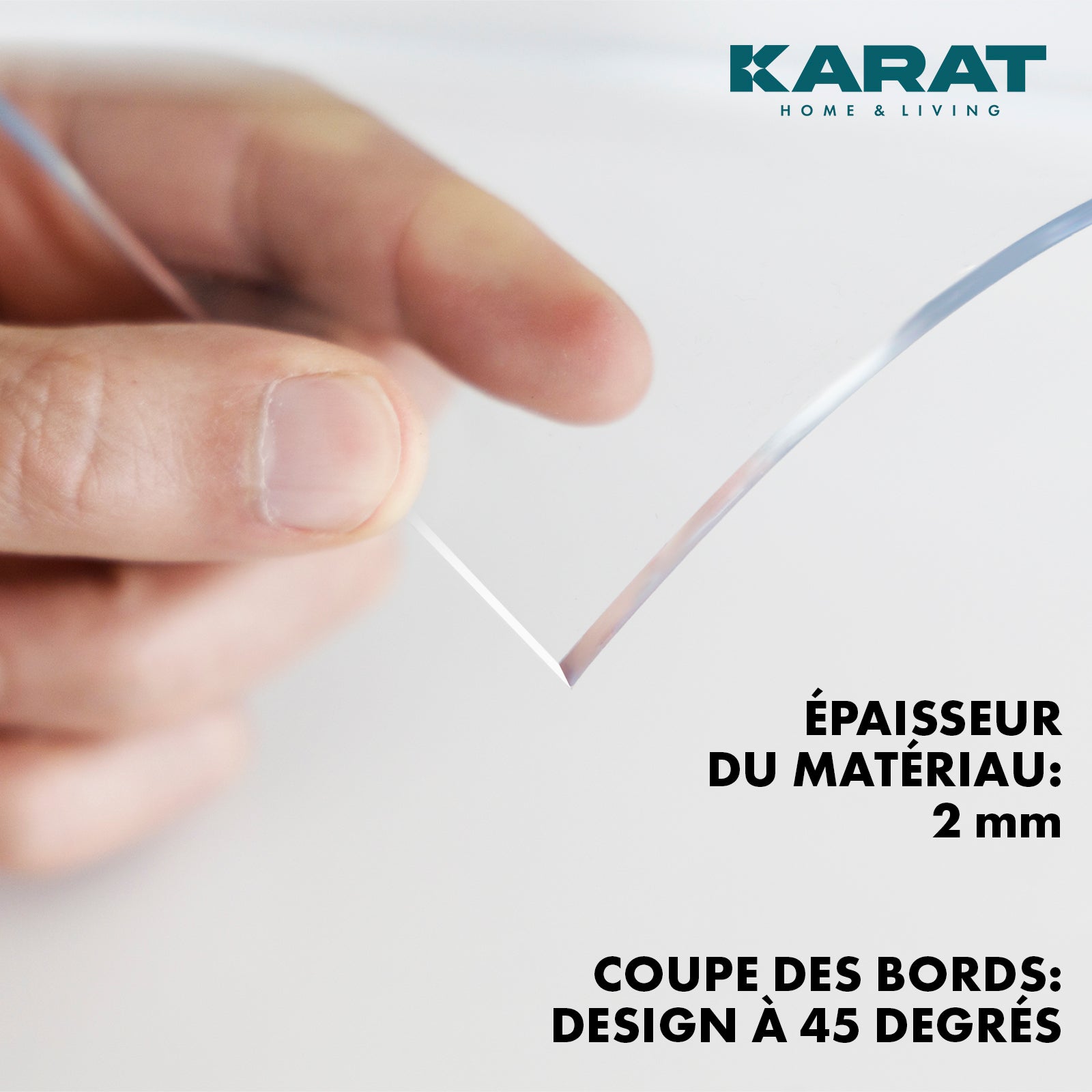 Película protectora transparente de 2 mm de grosor para mesa, 95 x 50 cm - 4
