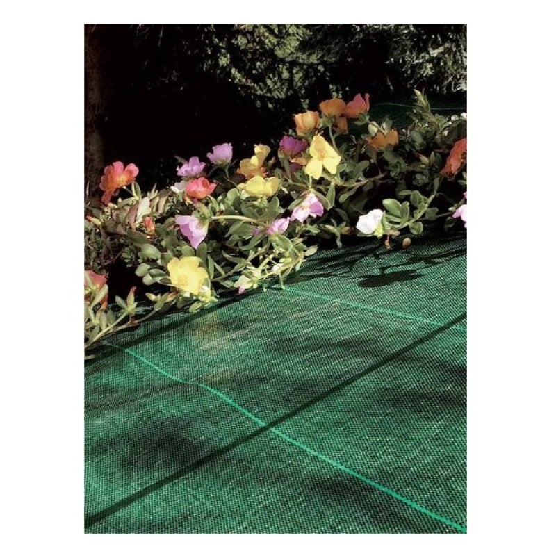 TELO RETE PACCIAMATURA VERDE ANTI RADICE-ALGA ANTI ERBACCE ANTI STRAPPO MT 1,05 X 10 VERDE - 2