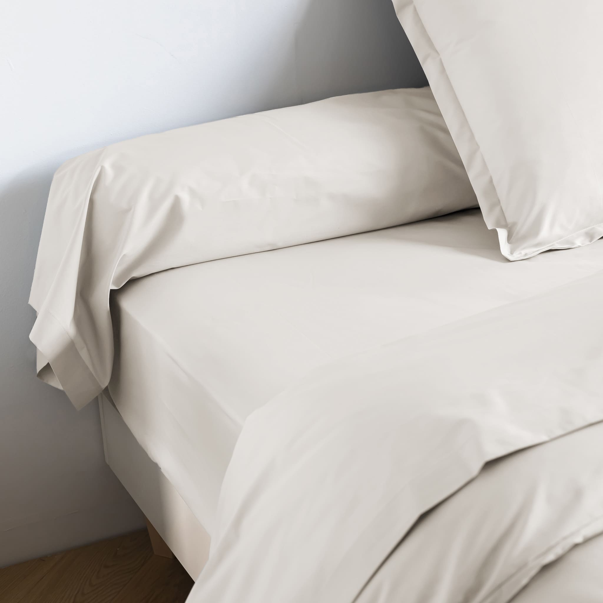 Taie De Traversin Uni En Percale De Coton - Ambre - 86x190 Cm - Percale