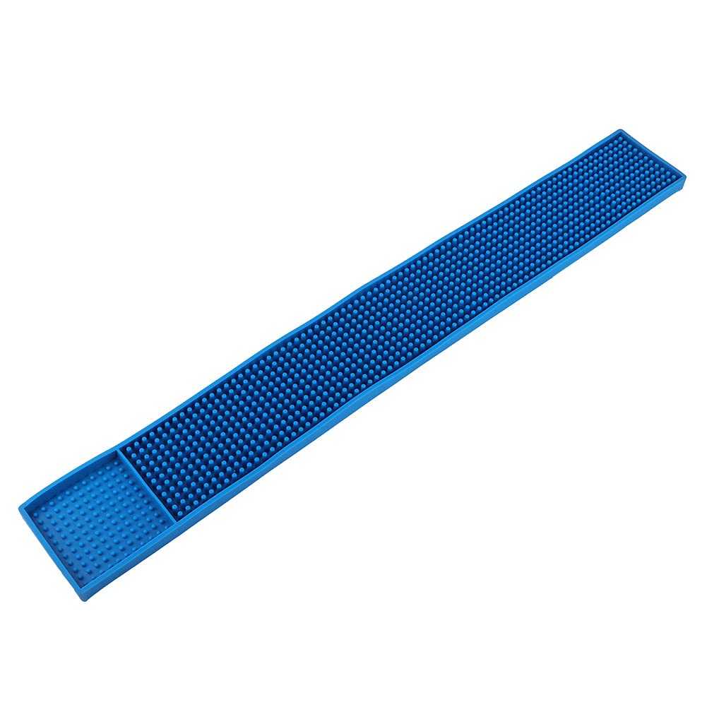 Tapis Bar Caoutchouc PVC 30x15cm - Imperméable, Antidérapant, Pour Service De Boissons (noir)