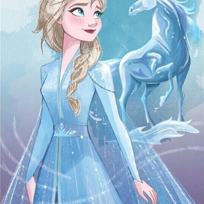 Serviette de plage Disney La Reine des Neiges Elsa Et Son