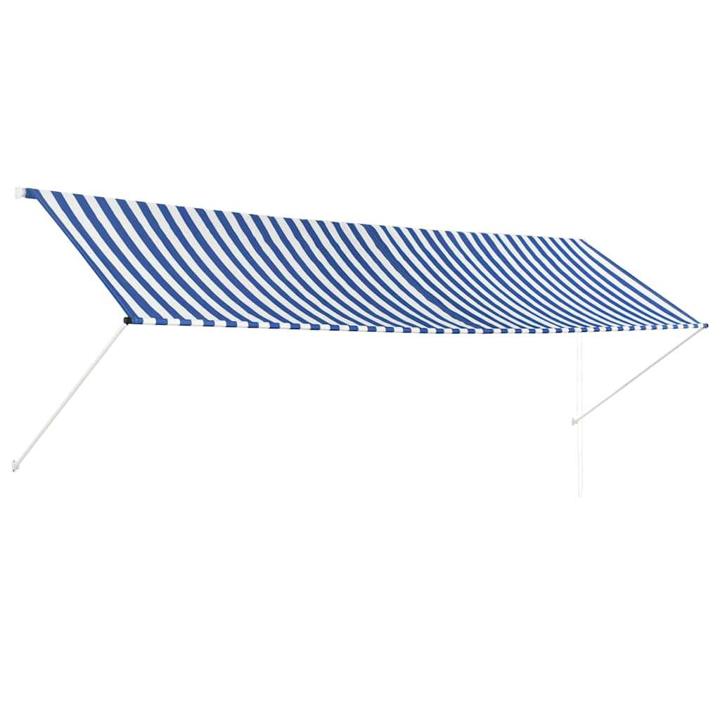 Maison exclusive - toldo retráctil 400x150 cm azul y blanco