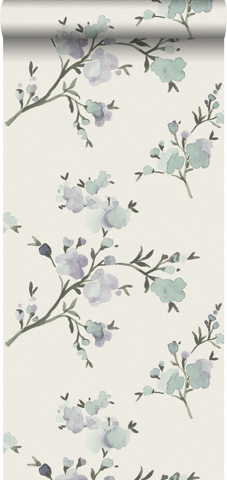 Papier Peint intissé impression ultra mat fleurs vert - 53 cm x 10.05 m Papier Peint intissé impression ultra mat fleurs vert - 53 cm x 10.05 m