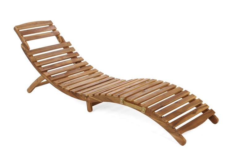 Leżanka ogrodowa drewniana Akacja Lux