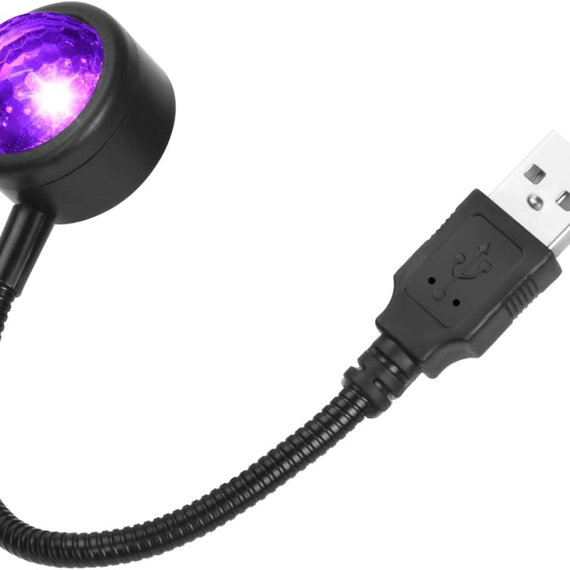 Oświetlenie nastrojowe LED na dachu, projektor świateł samochodowych z funkcją USB i dźwiękiem, lampka nocna, 3 kolory – 9 efektów świetlnych