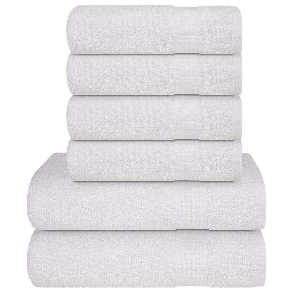 6-cz. zestaw ręczników, FROGN, biały, 360 g/m² vidaXL